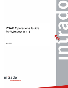 PSAP Operations Guide for Wireless 9-1-1