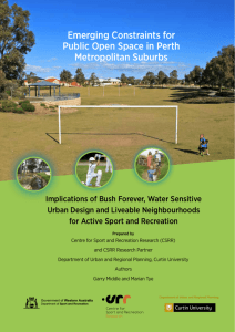 Emerging Constraints for Public Open Space in Perth Metropolitan
