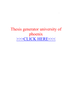 Thesis generator university of phoenix