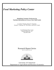 Identifying Consumer Preferences for Nutrition Information on Grocery
