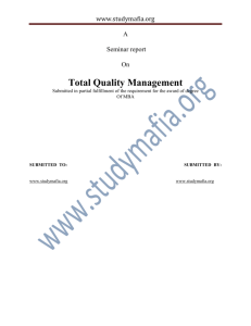 Total Quality Management pdf Report Free