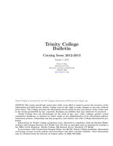 2012-2013  - Trinity College