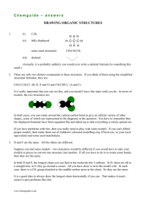 Chemguide – answers DRAWING ORGANIC STRUCTURES