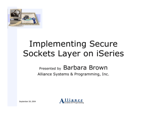 Implementing Secure Sockets Layer on iSeries