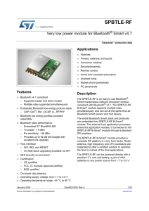 Very low power module for Bluetooth® Smart v4.1