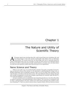 Chapter 1 The Nature and Utility of Scientific Theory