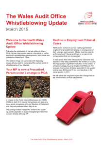 The Wales Audit Office Whistleblowing Update