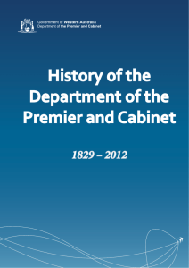 History of the Department of the Premier and Cabinet 1829-2012