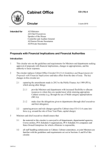 Cabinet Office Circular (15) 4 - Department of the Prime Minister and