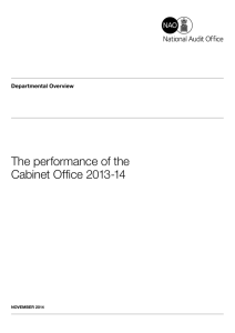 The performance of the cabinet office 2013-14