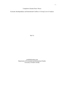 Comparative Kantian Peace: Economic Interdependence and