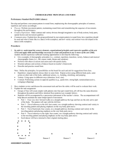 Choreographic Principles and Form (Performance Standard