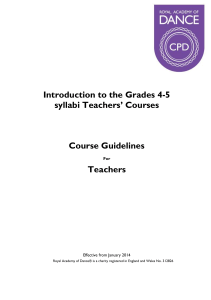 Grades 4 & 5 Course Guidelines