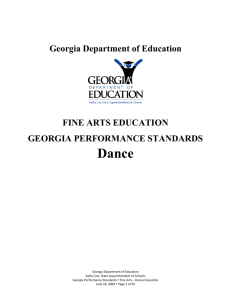 Dance - GeorgiaStandards.Org