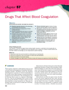 chapter 57 Drugs That Affect Blood Coagulation