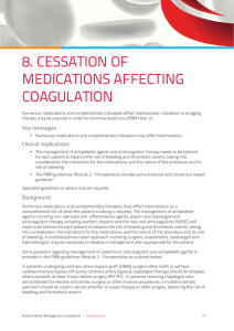 8. CESSATION OF MEDICATIONS AFFECTING COAGULATION