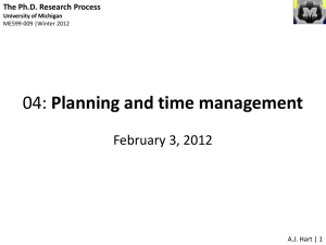 04: Planning and time management