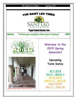 Saint Leo University TRANSCRIPT REQUEST FORM