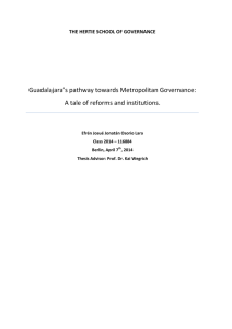 Guadalajara's pathway towards Metropolitan Governance