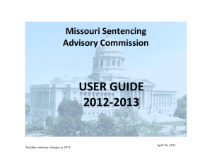 Missouri Sentencing Advisory Commission - mosac