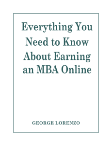 How to Earn an MBA Online