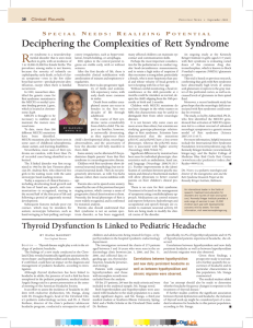 Deciphering the Complexities of Rett Syndrome