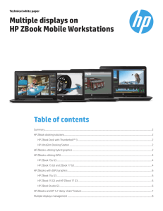 Multiple displays on HP ZBook Mobile Workstations