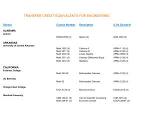 transfer credit equivalents for engineering