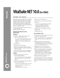 VitalSuite NET 10.0 (for UNIX)