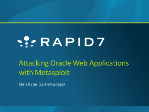 Attacking Oracle Web Applications with Metasploit