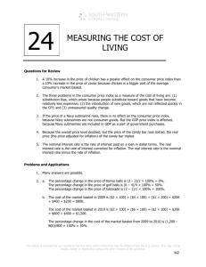 24 MEASURING THE COST OF LIVING