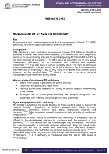 management of vitamin b12 deficiency