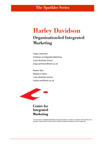 Harley Davidson - Centre for Integrated Marketing