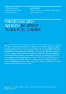 Embodied Simulation and Touch: The Sense of Touch in Social