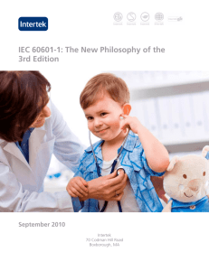 IEC 60601-1: The New Philosophy of the 3rd Edition