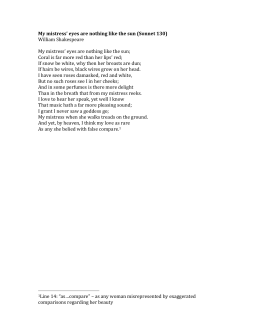 Sonnet 130 - mrtarsitano