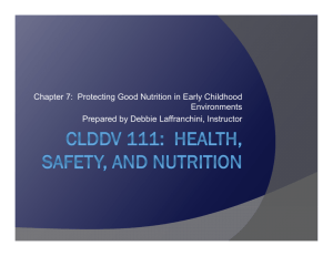 Chapter 7: Protecting Good Nutrition in Early Childhood