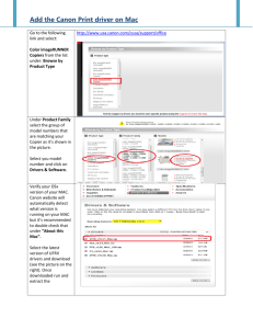 Add the Canon Print driver on Mac