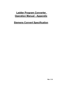 Ladder Program Converter Operation Manual
