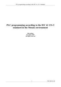 PLC programming according to the IEC 61 131-3
