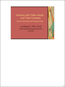 Working with Older Adults and their Families