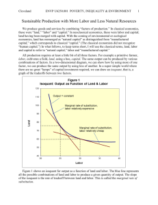 Sustainable Production with More Labor and Less Natural Resources