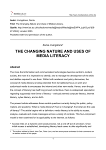 THE CHANGING NATURE AND USES OF MEDIA LITERACY