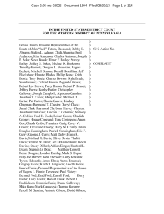 Complaint, including list of former NFL players involved