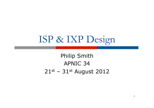 ISP & IXP Design - APNIC Conferences