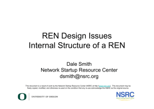 REN Design Issues Internal Structure of a REN