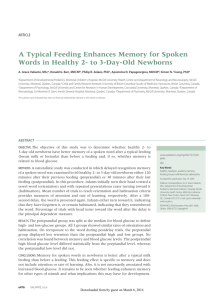 A Typical Feeding Enhances Memory for Spoken Words