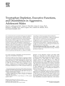 Tryptophan Depletion, Executive Functions, and Disinhibition in