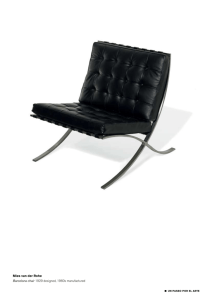 Mies van der rohe Barcelona chair 1929 designed, 1960s