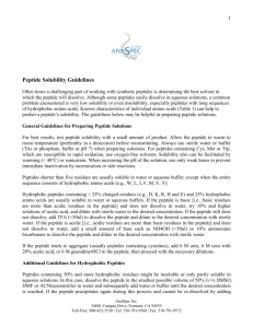 Peptide Solubility Guidelines